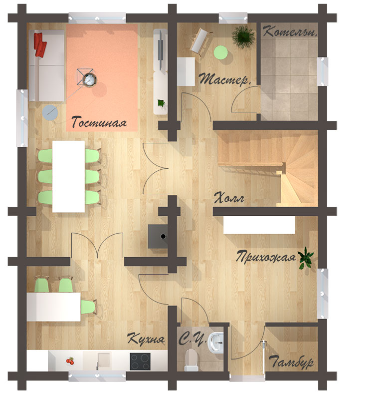 Зодчий 14 - план 1 этажа - изображение
